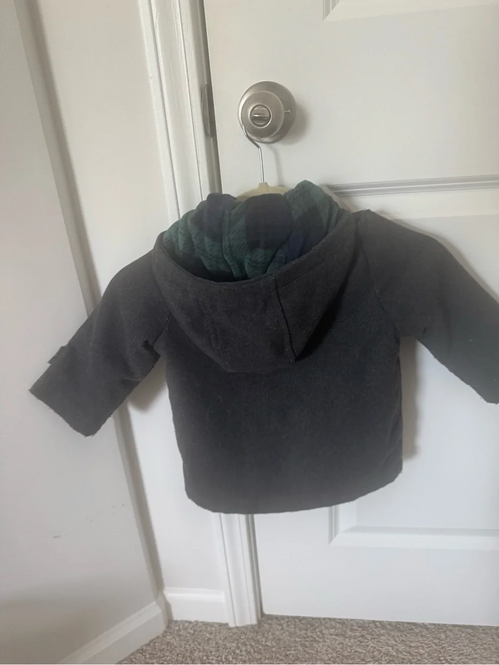 Kids Hooded Toggle Coat - gray Peacoat Toddler